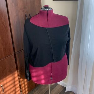 NWT Boohoo Plus Black Off Shoulder Sweater 16